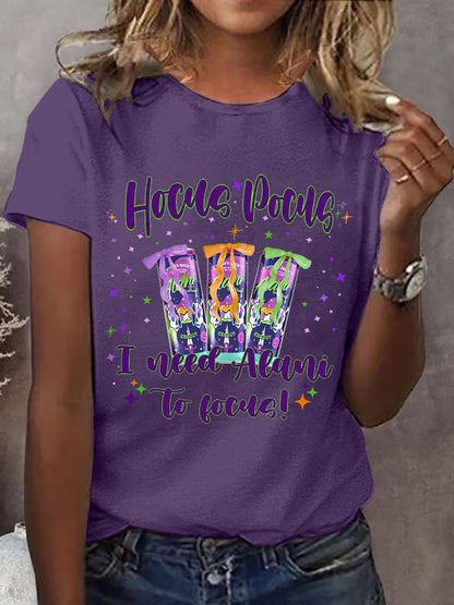 Women's Hocus Pocus I Need Alani To Focus Casual Tee