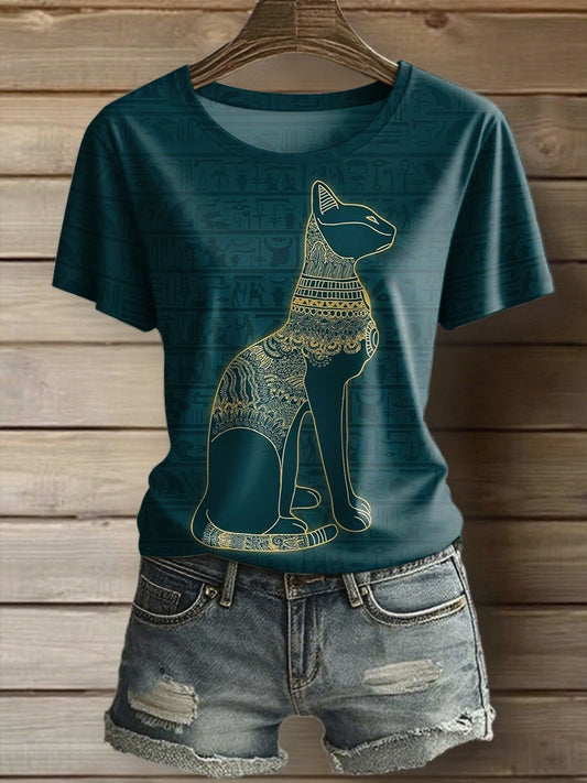 Women's Ancient Egyptian Cat T-Shirt