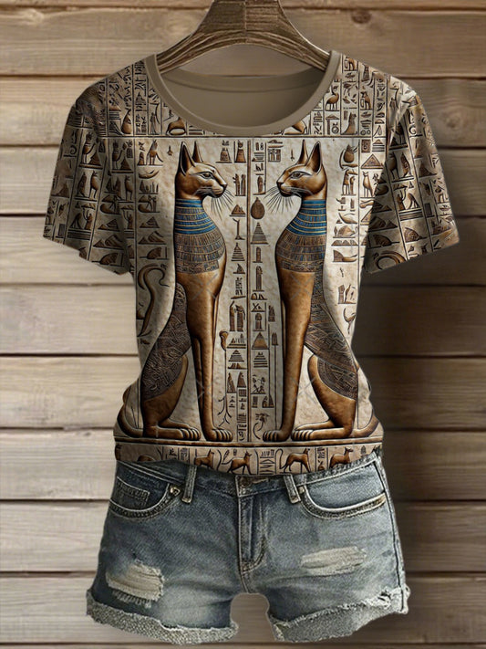 Women's Ancient Egyptian Cat T-Shirt