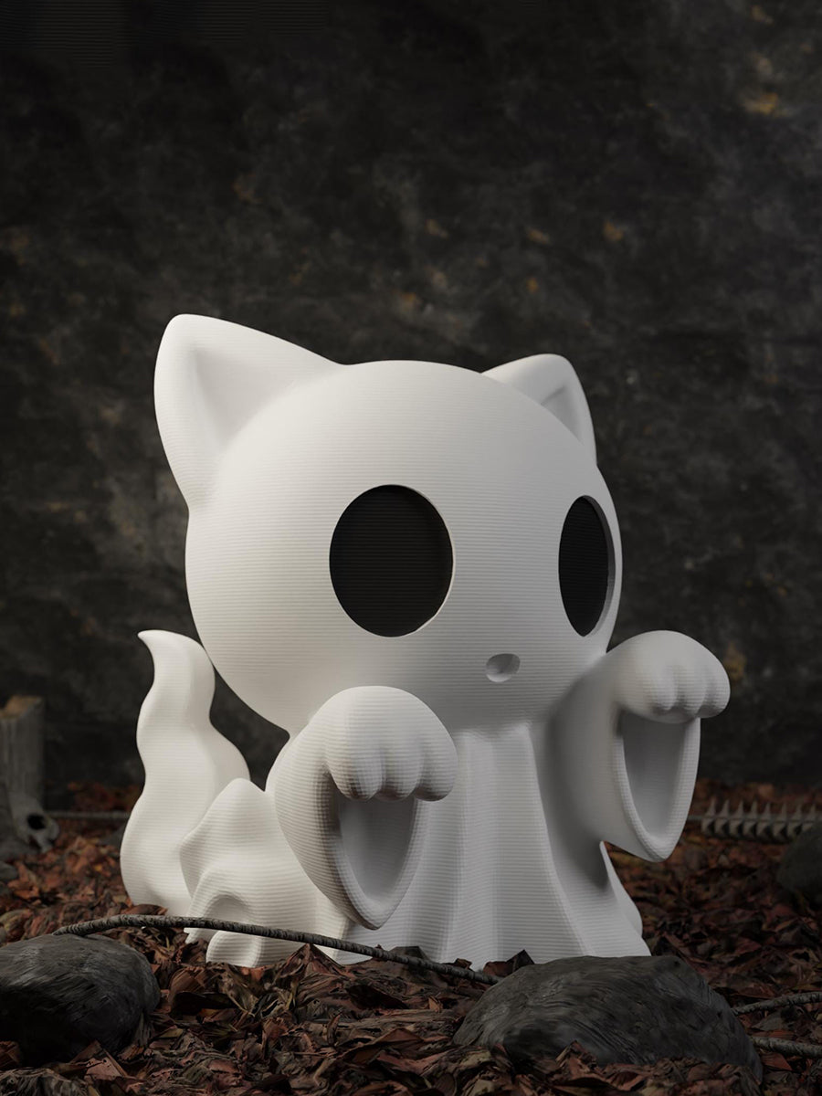 Halloween ghost cat ornaments