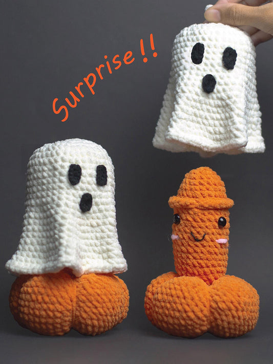 Halloween ghost crocheted ornaments