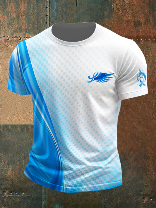 Men's Prostate Cancer  Printed Vintage Fashion Loose Short Sleeve T-Shirt
