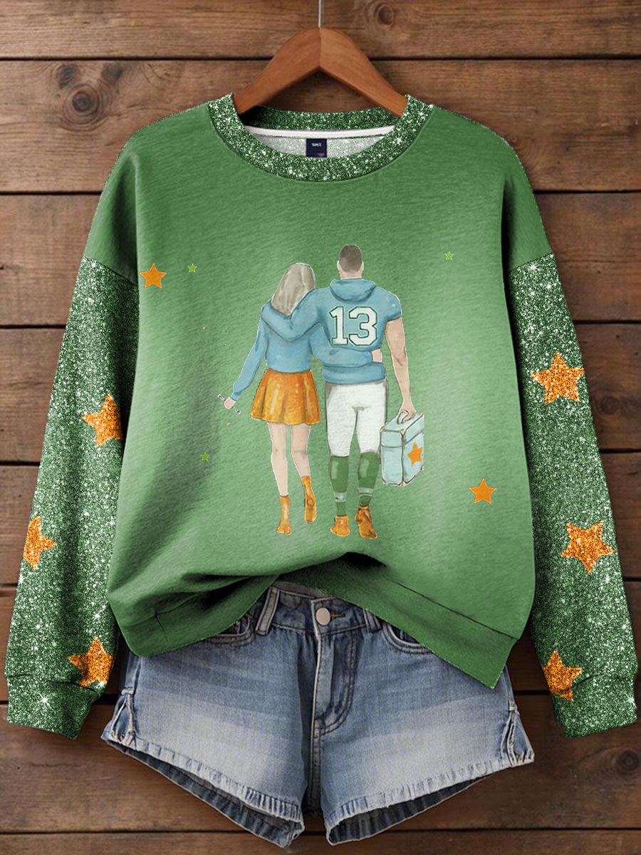 Women's Diva Engaged Era 8987 Karma Is The Guy Printed Sweatshirt