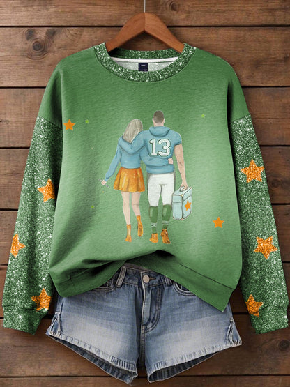 Women's Diva Engaged Era 8987 Karma Is The Guy Printed Sweatshirt