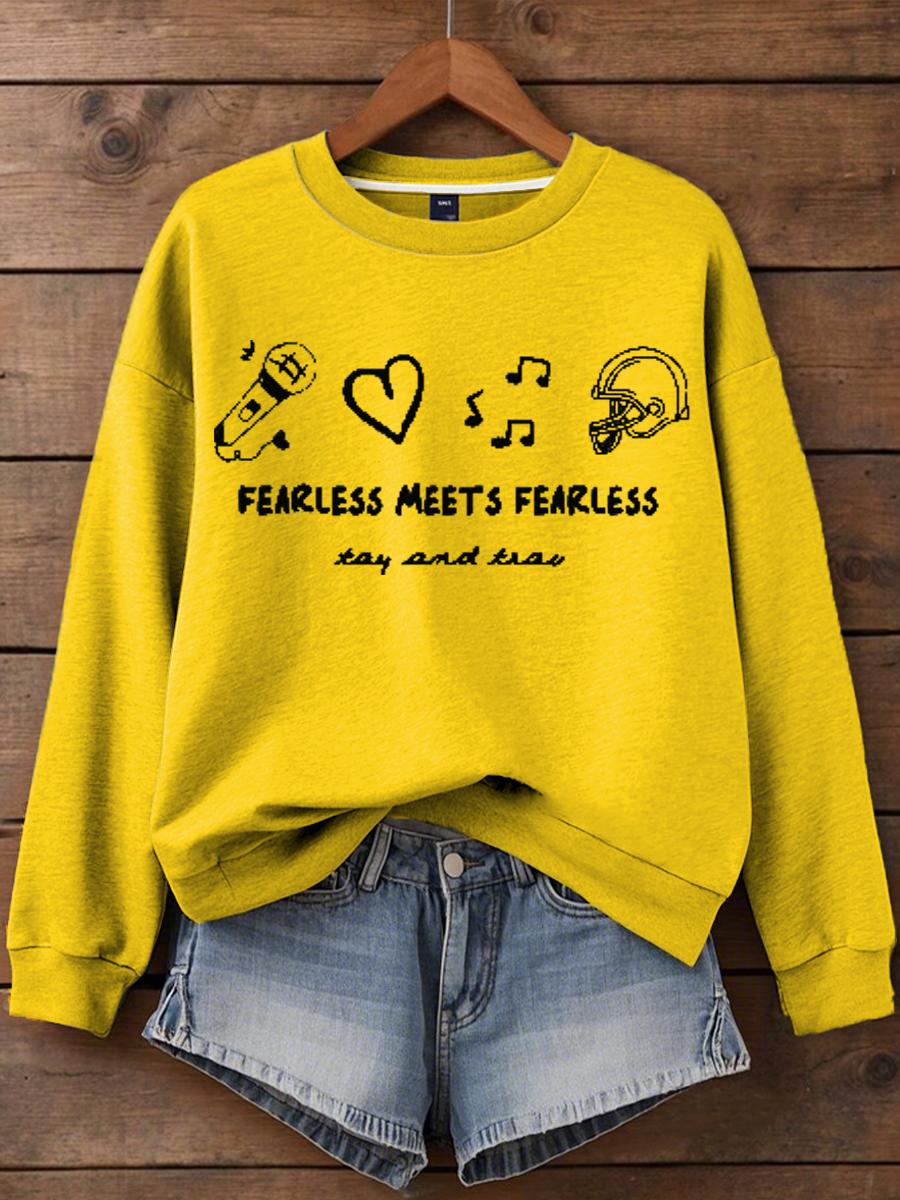 Women's Taylor Swift and Travis Kelce  Engagement Regular Sweatshirt
