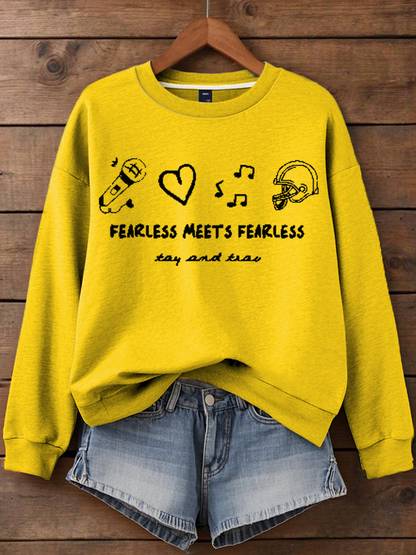 Women's Taylor Swift and Travis Kelce  Engagement Regular Sweatshirt