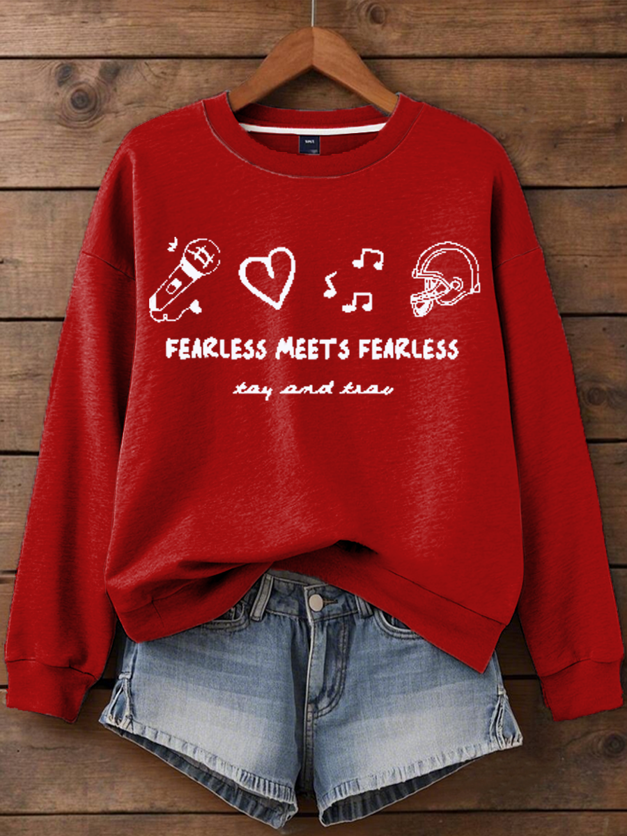Women's Taylor Swift and Travis Kelce  Engagement Regular Sweatshirt