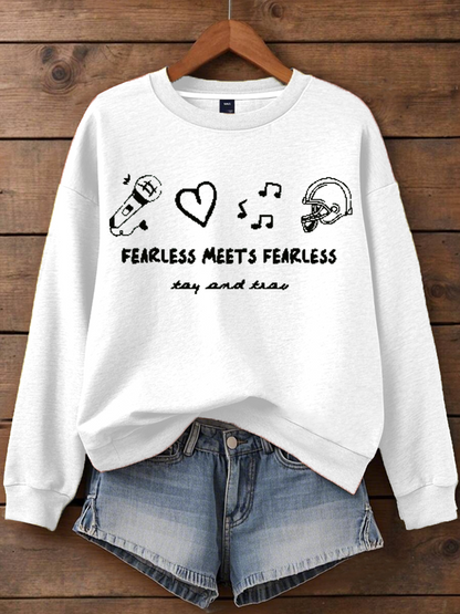 Women's Taylor Swift and Travis Kelce  Engagement Regular Sweatshirt