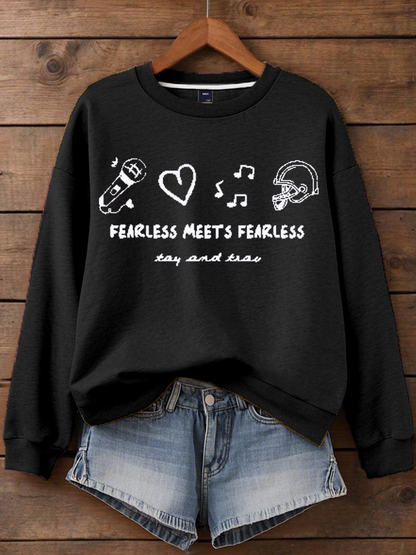 Women's Taylor Swift and Travis Kelce  Engagement Regular Sweatshirt