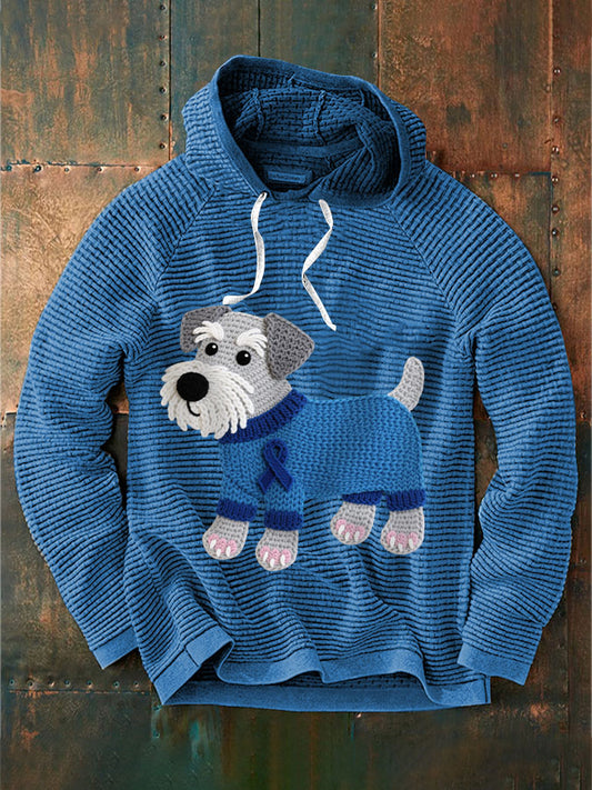 Men's Prostate Cancer Schnauzer Hoodie