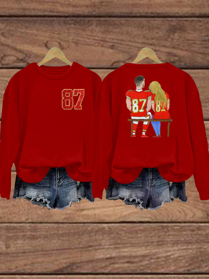 Women's Taylor Swift and Travis Kelce  Engagement Regular Sweatshirt
