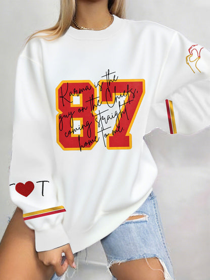 Women's 8789 Chiefs Karma Printed Sweatshirt