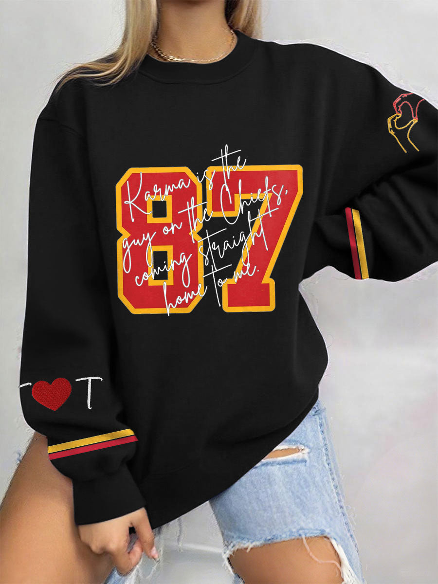 Women's 8789 Chiefs Karma Printed Sweatshirt