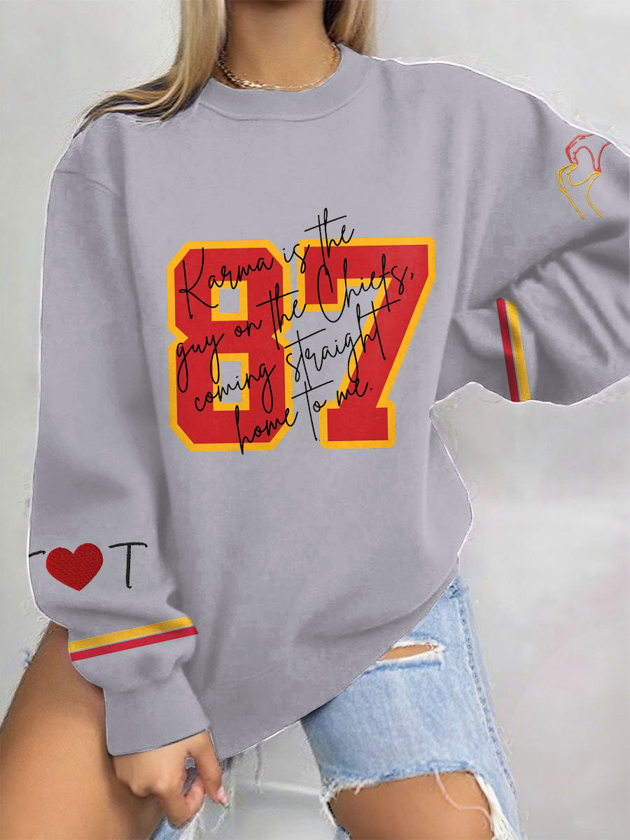 Women's 8789 Chiefs Karma Printed Sweatshirt