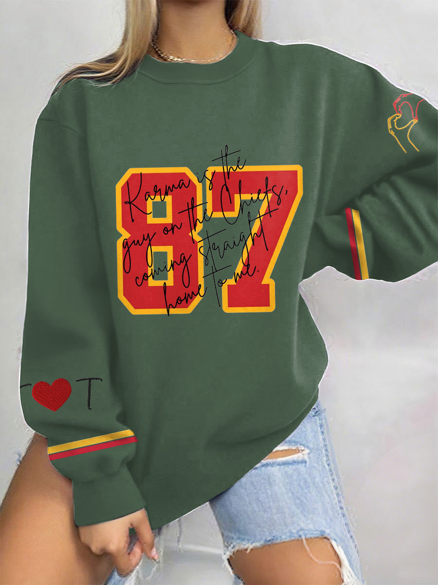 Women's 8789 Chiefs Karma Printed Sweatshirt
