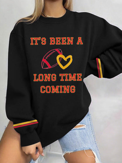Women's 8789 Long Time Printed Sweatshirt