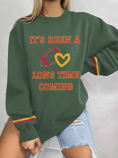 Women's 8789 Long Time Printed Sweatshirt