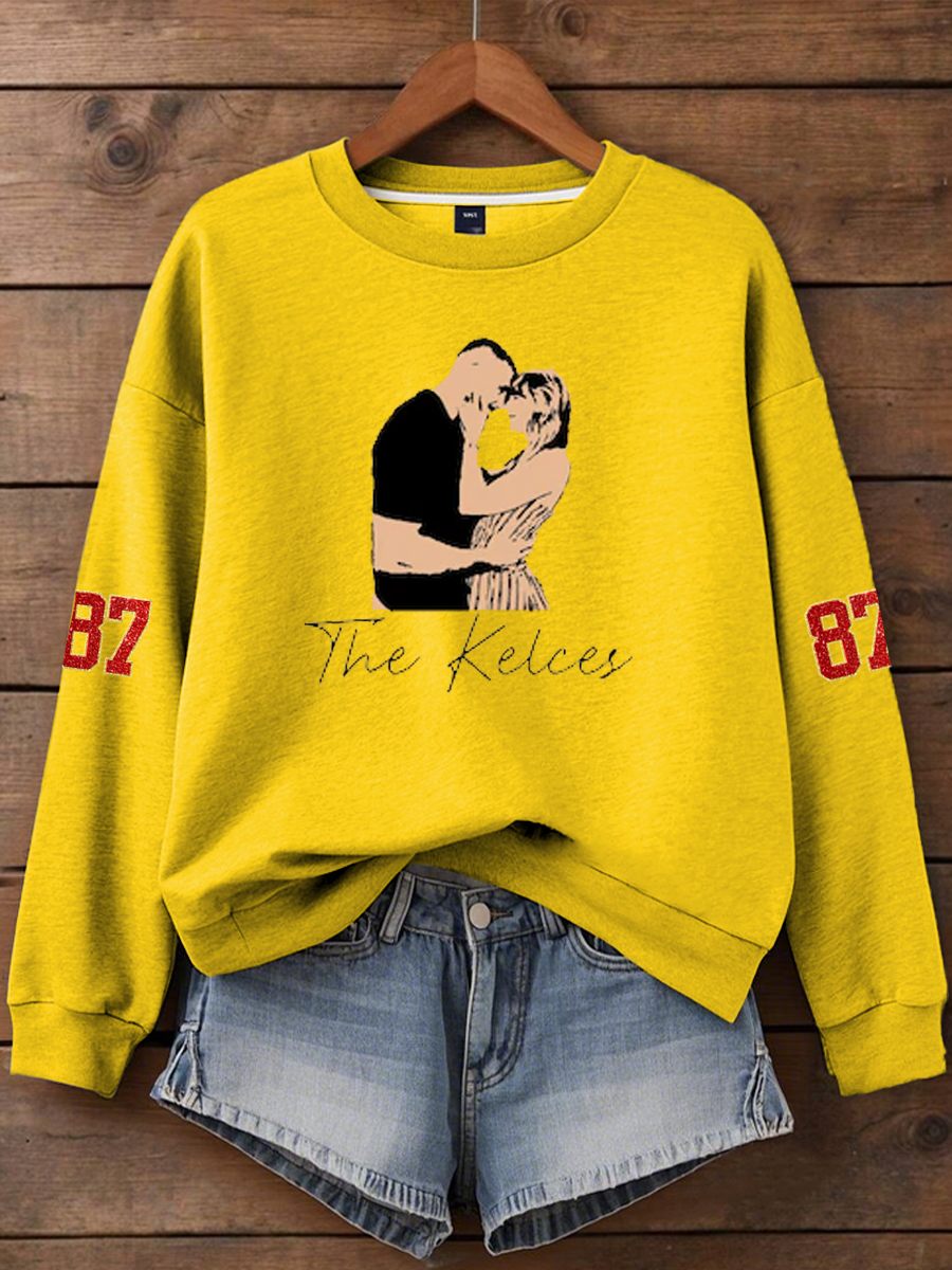 Women's Taylor Swift and Travis Kelce  Engagement Regular Sweatshirt