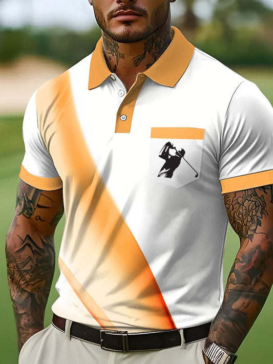 Men's Button Up Business Casual Golf Short Sleeve Shirt