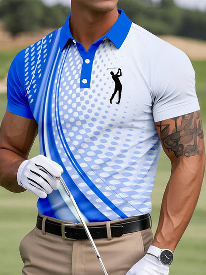 Men's Button Up Business Casual Golf Short Sleeve Shirt