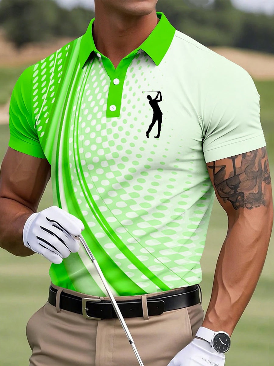 Men's Button Up Business Casual Golf Short Sleeve Shirt