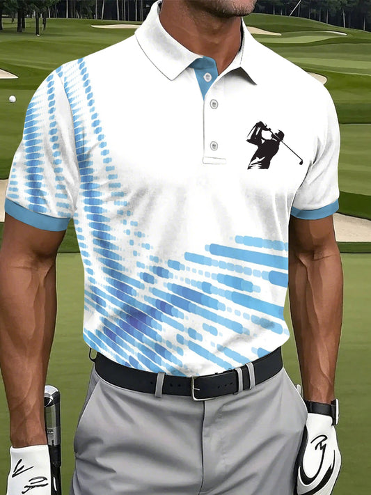 Men's Button Up Business Casual Golf Short Sleeve Shirt