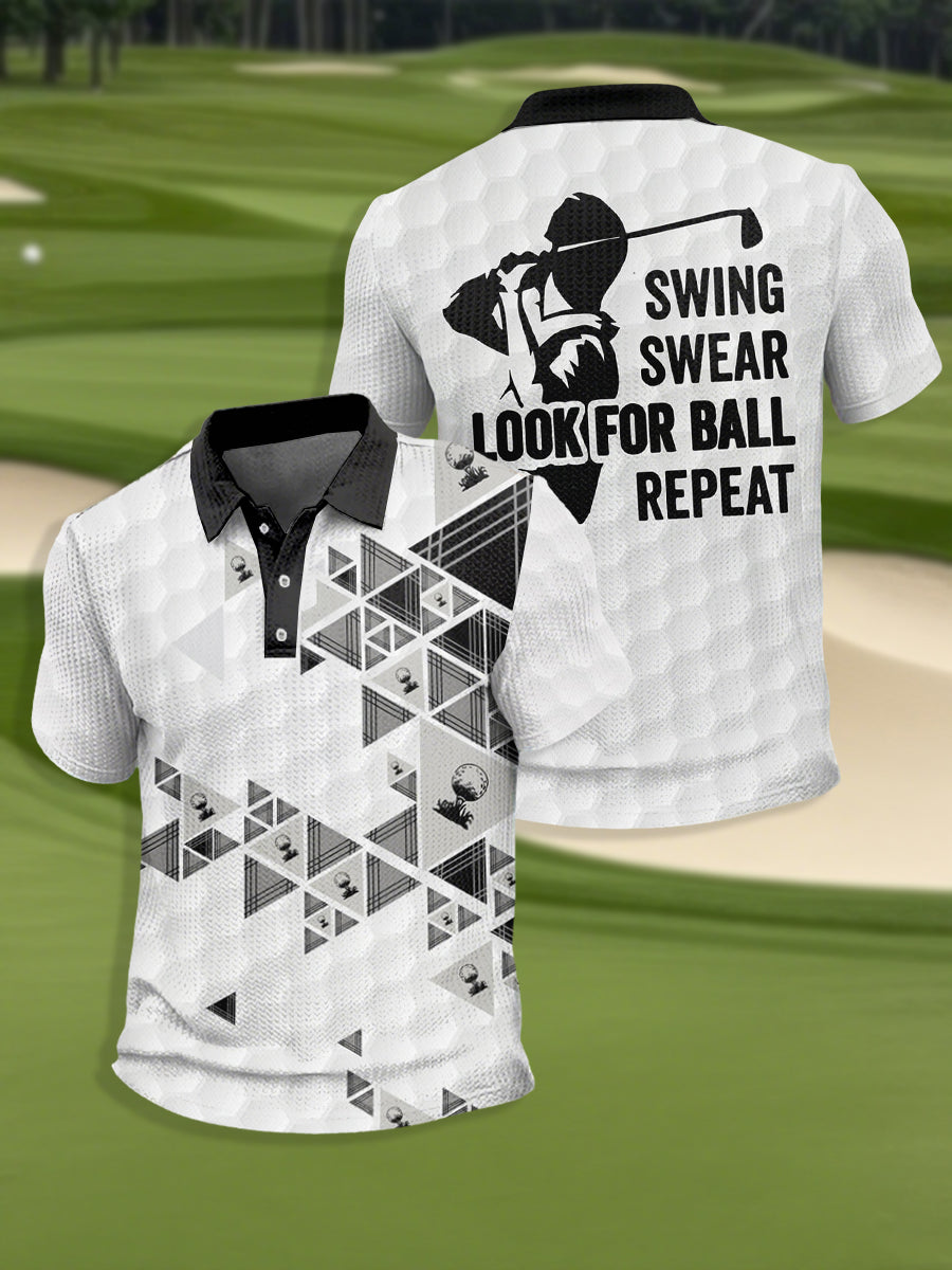 Men's Golf Short Sleeve Waffle Shirt