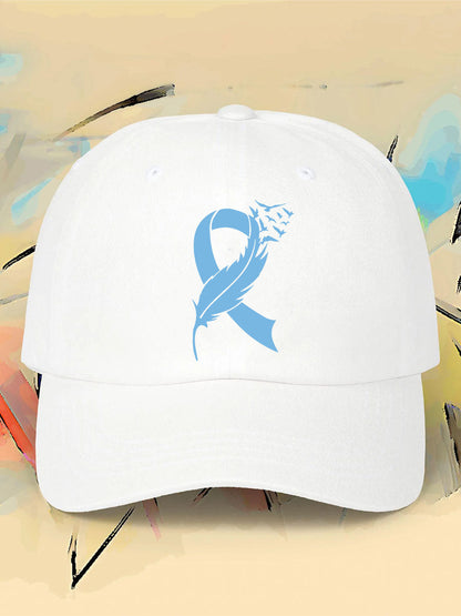 prostate cancer feathers blue ribbon neutral hats