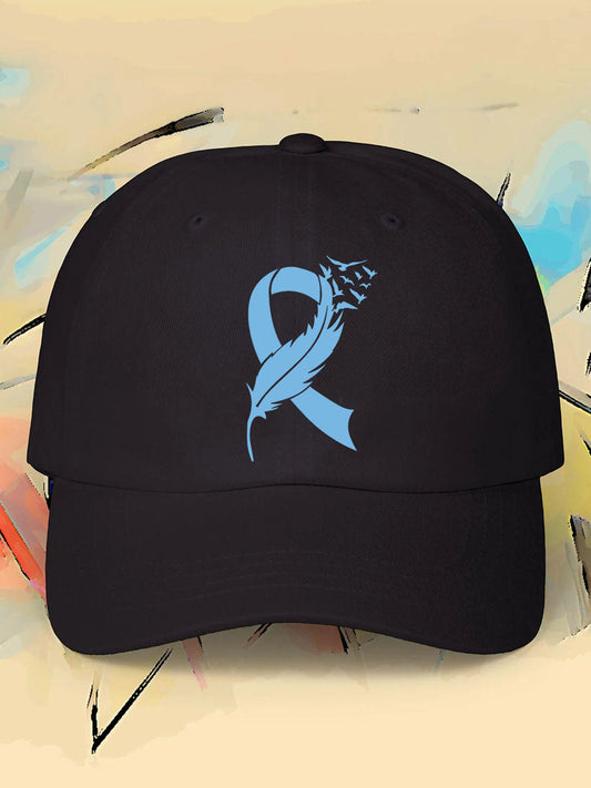 prostate cancer feathers blue ribbon neutral hats