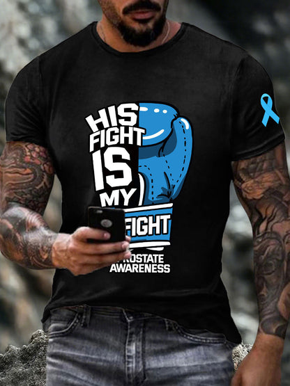 Men's his fight is my fight Prostate Awareness T-shirts
