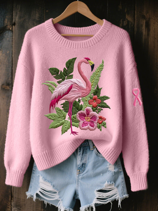 Women's Breast Cancer Awareness Pink Flamingo Tops