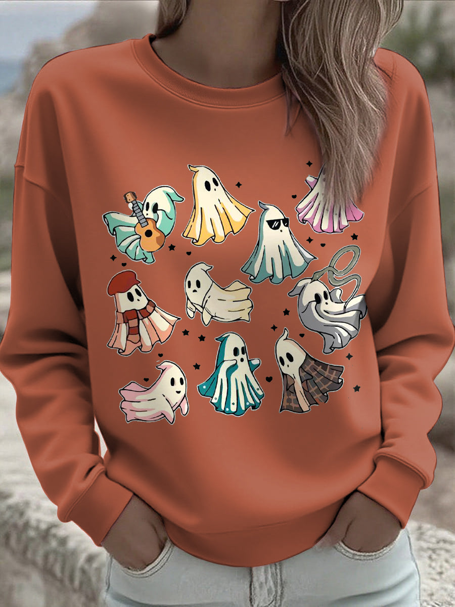 Women's Music Lover Halloween Eras Boos Printed Hoodie