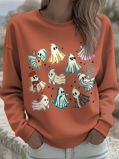 Women's Music Lover Halloween Eras Boos Printed Hoodie