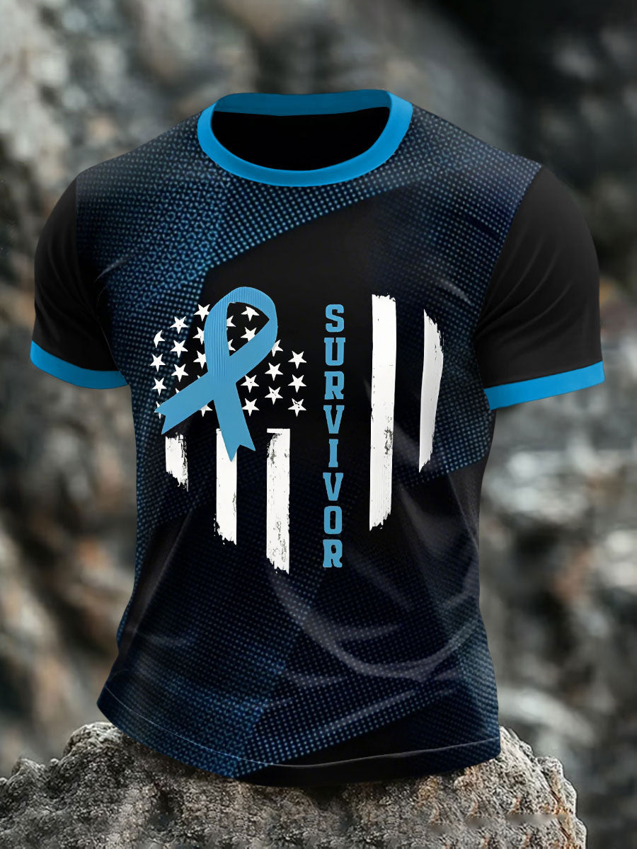 Men's Prostate Cancer Awareness Flag T-Shirts