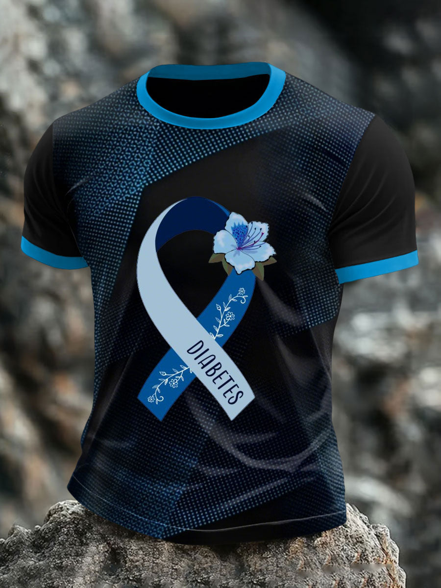 Men's Prostate Cancer Awareness Blue Morning Glory T-Shirts