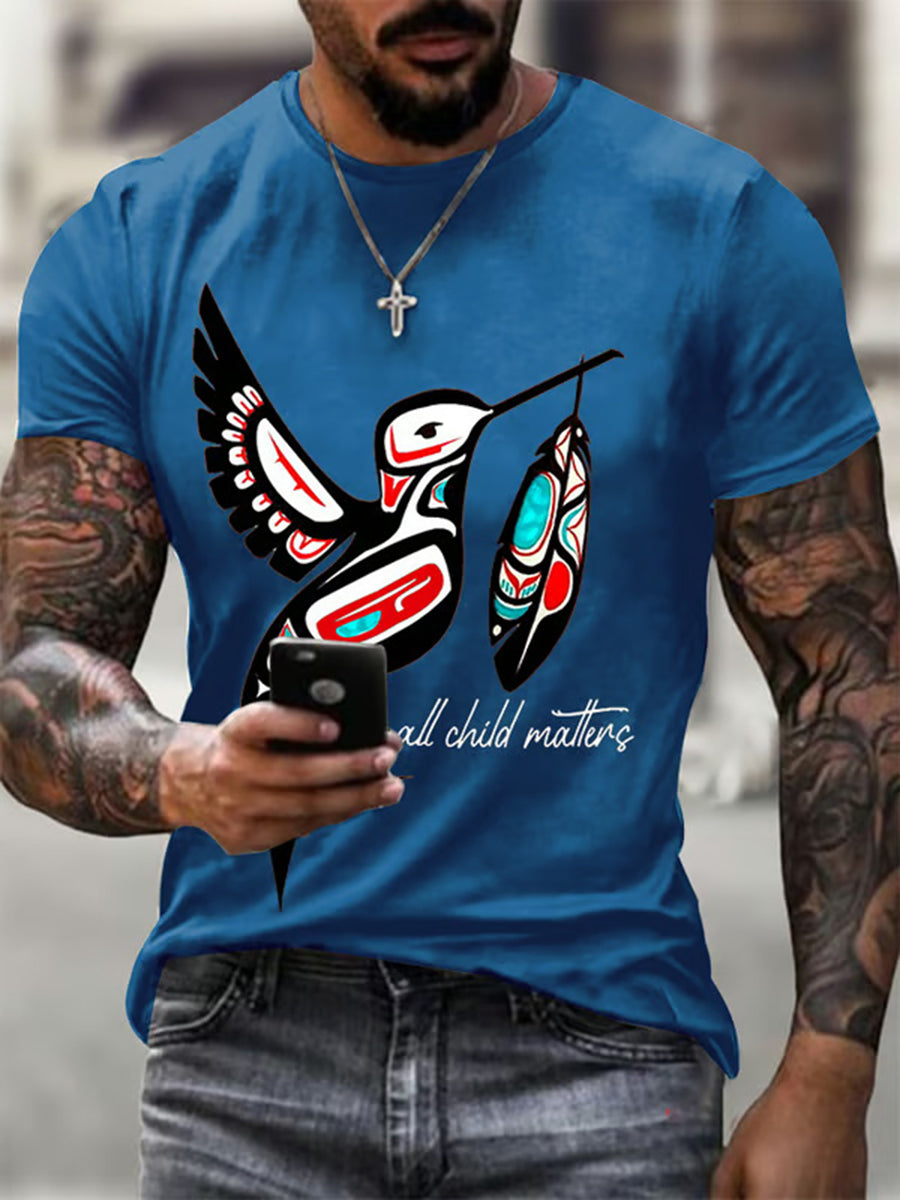 Men's All Child Matters Printed Casual T-Shirt