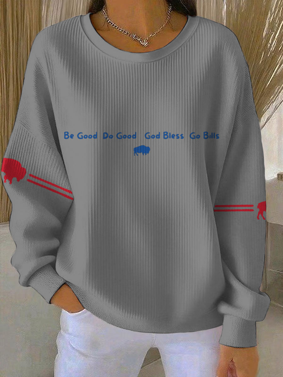 Women's Football Lover Buffalo Printed Sweatshirt