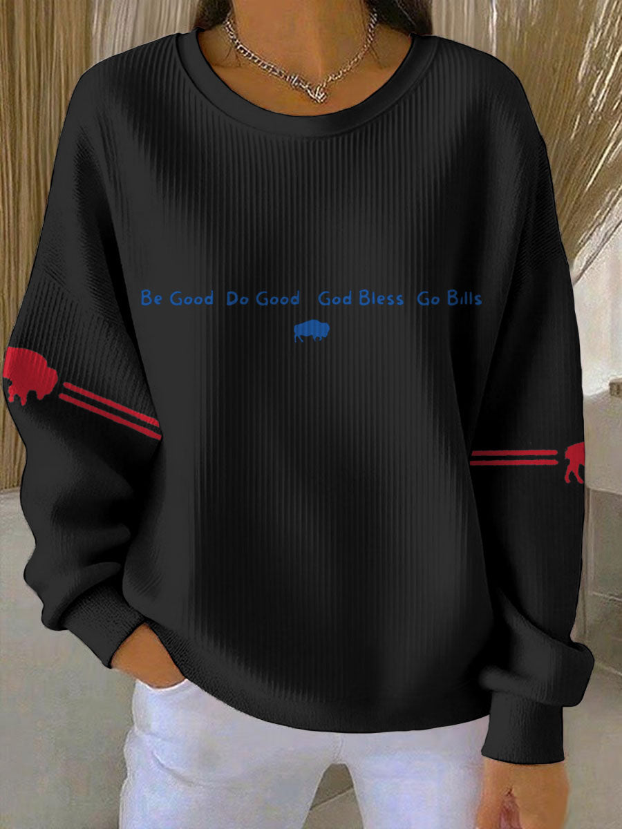 Women's Football Lover Buffalo Printed Sweatshirt