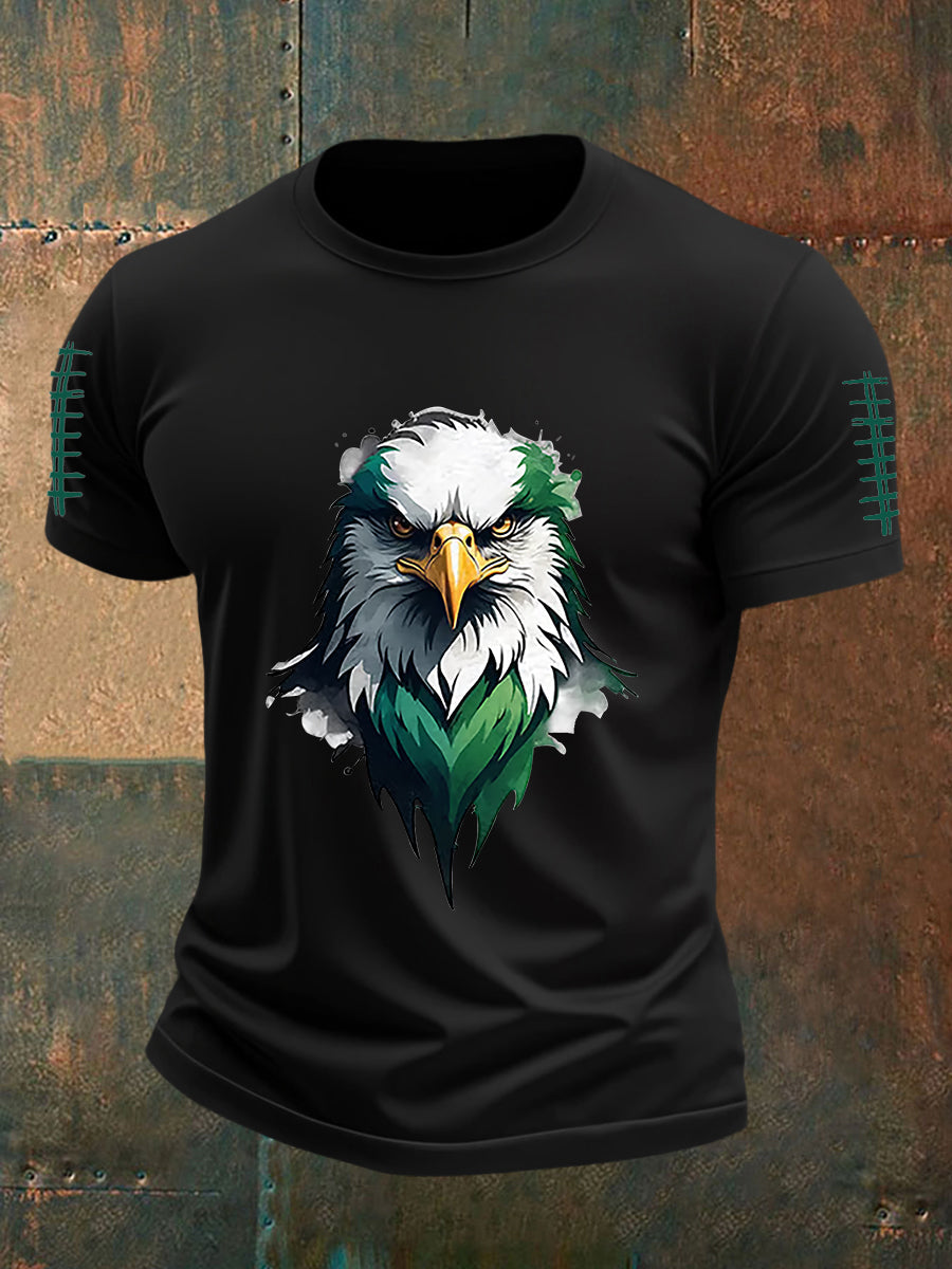 Men's Football Fans Lovers Gameday Casual Short Sleeve T-shirt