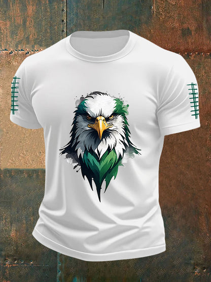 Men's Football Fans Lovers Gameday Casual Short Sleeve T-shirt