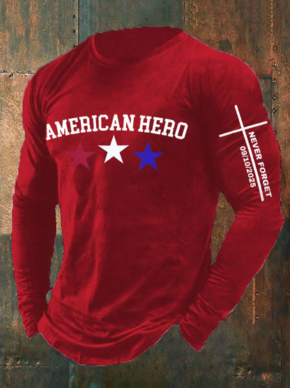 Men's RIP American Hero We Never Forget Long Sleeve T-shirt