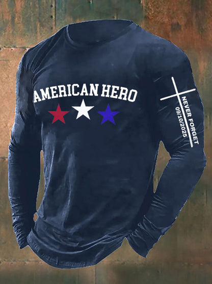 Men's RIP American Hero We Never Forget Long Sleeve T-shirt