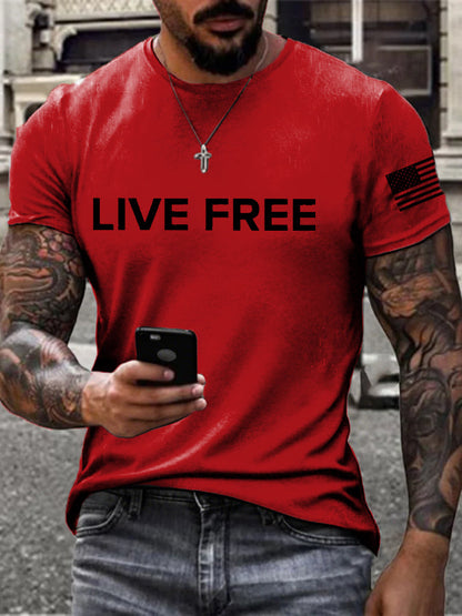 Men's Live Free Printed T-shirt
