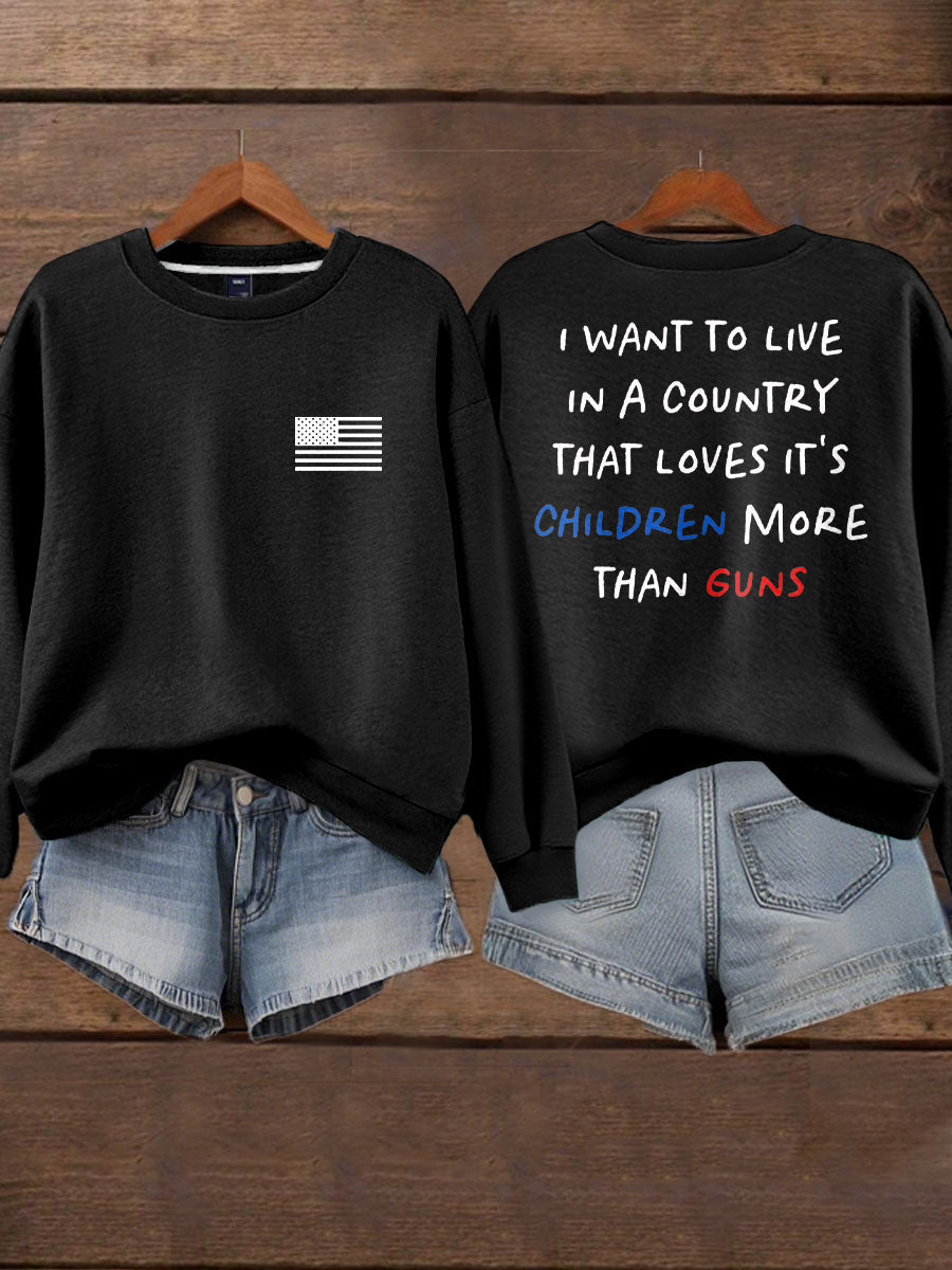 Women's End Gun Violence Printed Sweatshirt