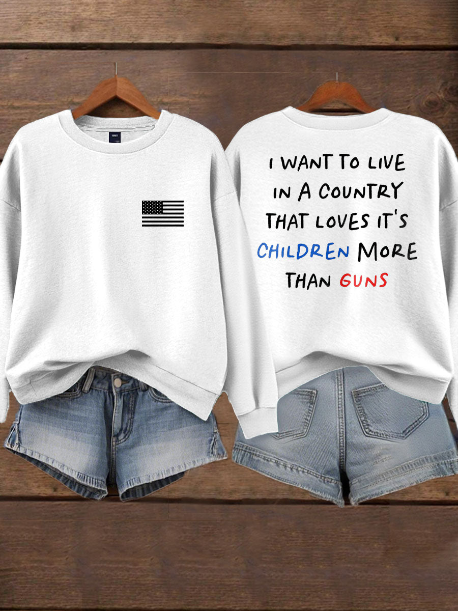 Women's End Gun Violence Printed Sweatshirt