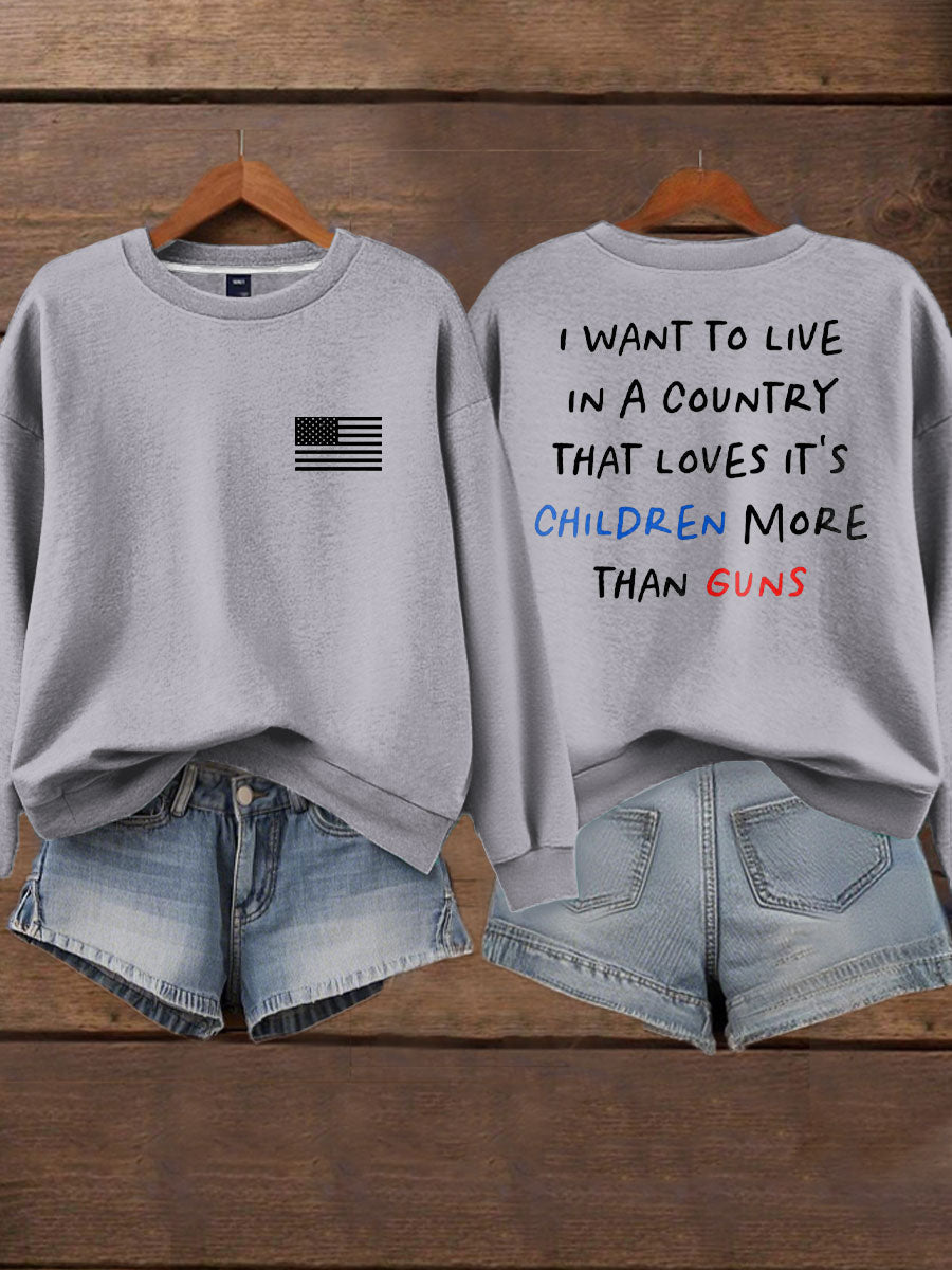 Women's End Gun Violence Printed Sweatshirt