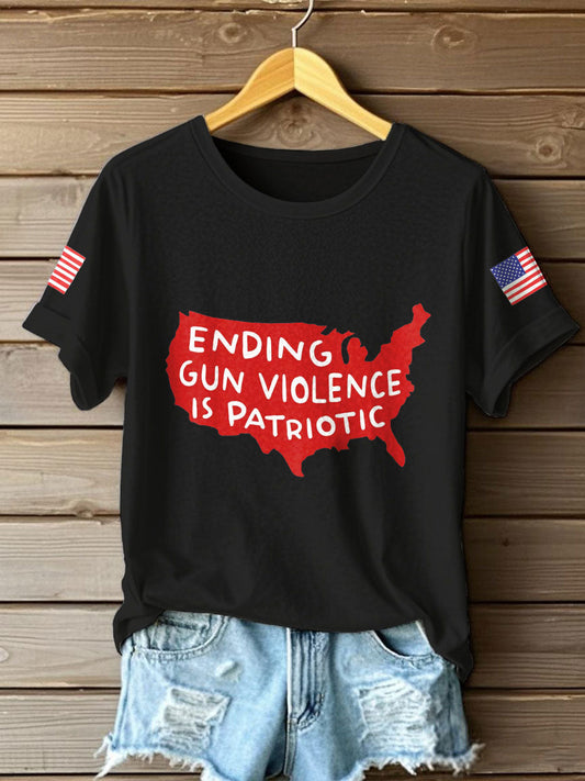 Women's End Gun Violence Printed T-Shirt