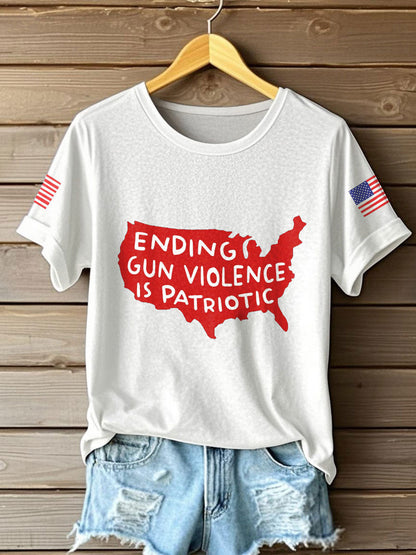Women's End Gun Violence Printed T-Shirt