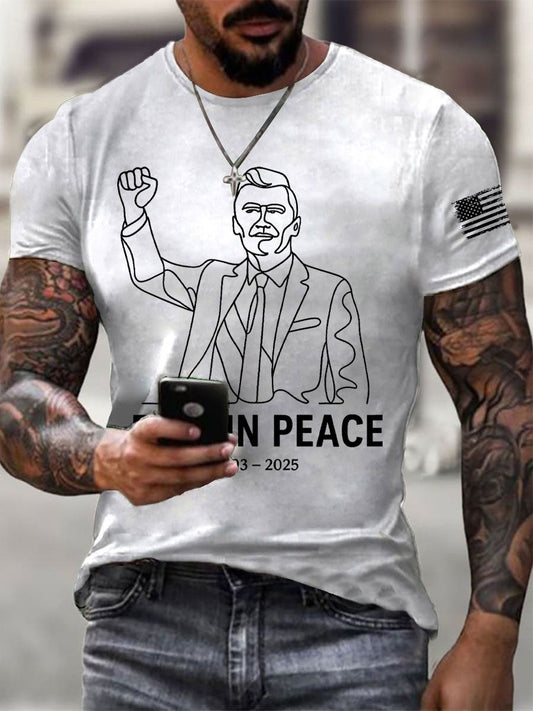 Men's Freedom Printed Casual T-shirt