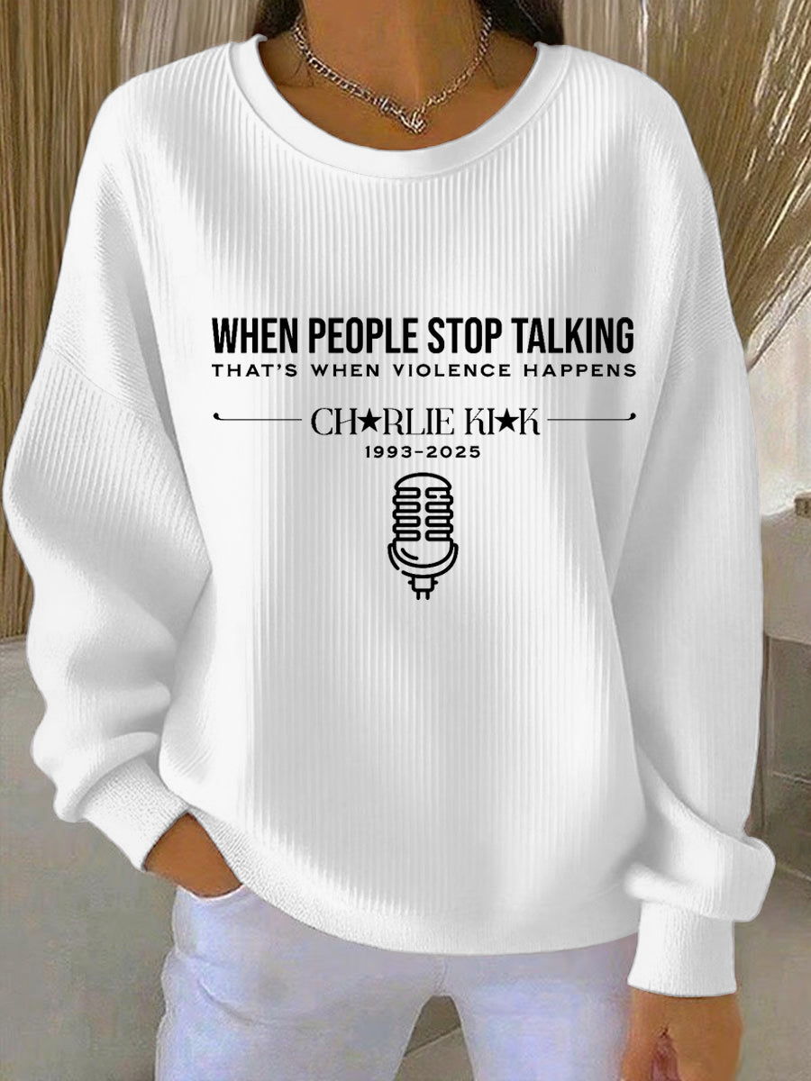 Women's R.I.P Charlie Kirk,Memorial Inspirational Quote Sweatshirt